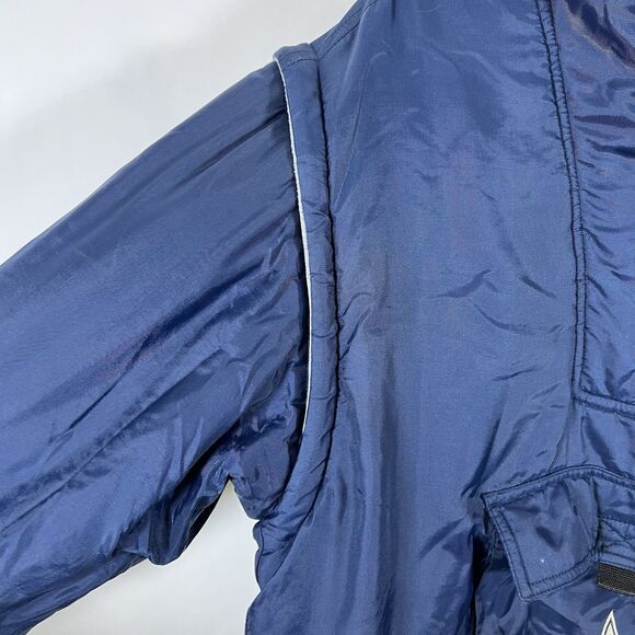 VTG 90s Dallas Cowboys Puma Half Zip Jacket Youth Large Blue Removable Sleeves - Picture 6 of 15